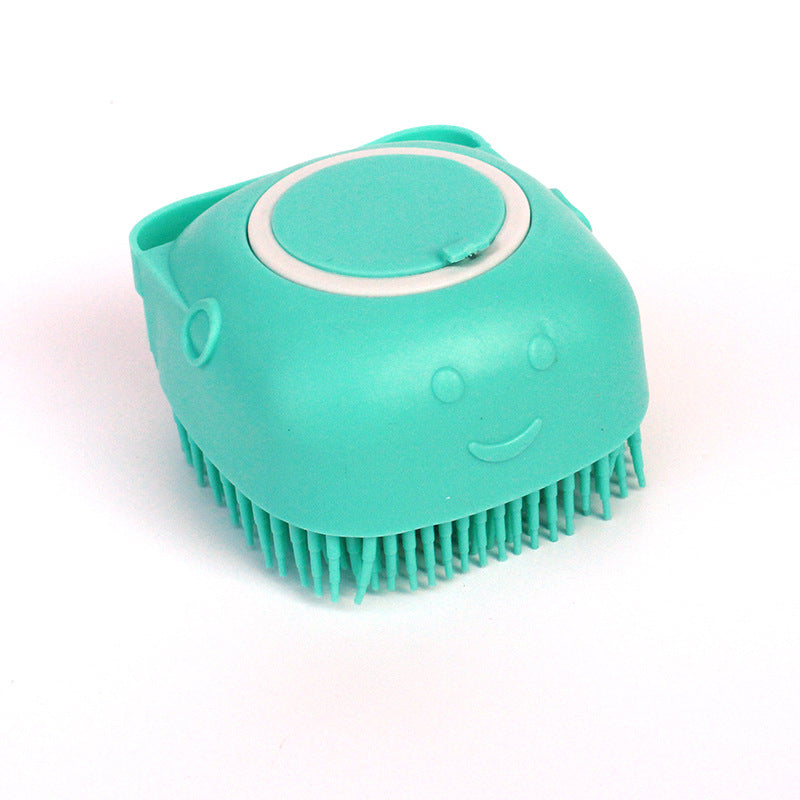 Silicone Dog Bath Massage Gloves Brush Pet Cat Bathroom Cleaning Tool Comb Brush For Dog Can Pour Shampoo Dog Grooming Supplies by Ricaloux