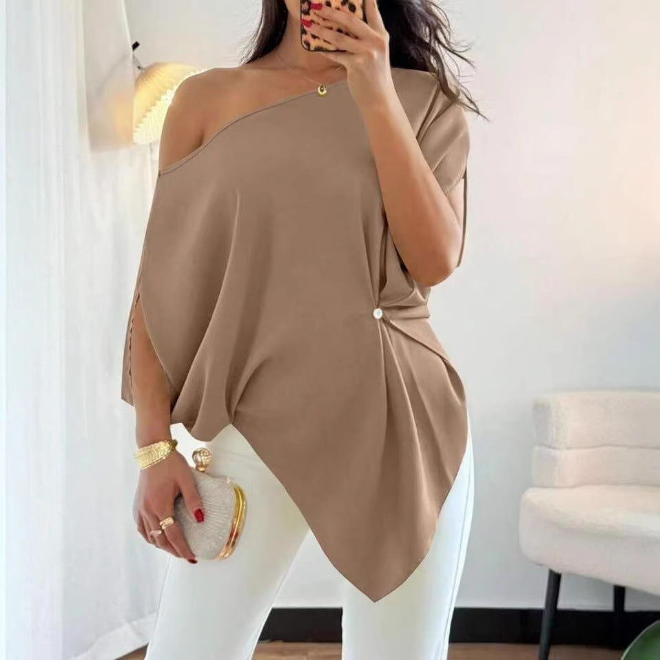 Niche Relaxed-fit Figure-flattering Batwing-sleeve Top by Ricaloux