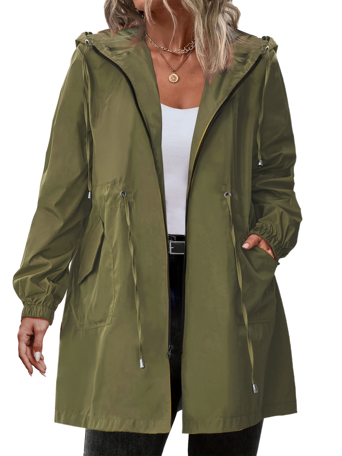 Plus-size Womens Outdoor Sportswear Lightweight Windbreaker by Ricaloux