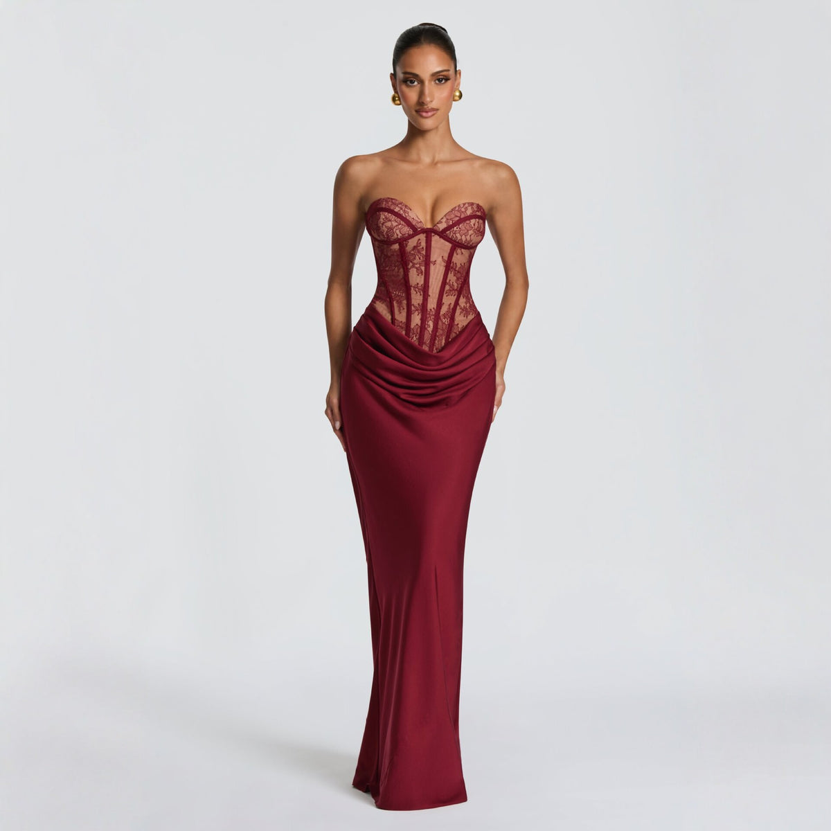 Lace Bodycon Slimming Evening Gown Dress – Premium 0 | RICALOUX
