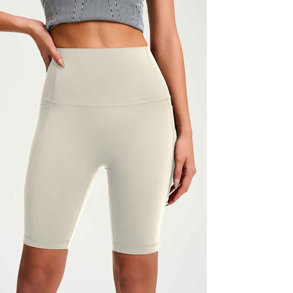 Women's High-Waisted Tight Mid-Length Naked-Feel Yoga Shorts With Butt Lifting, Quick-Dry Fabric For Sports, Fitness And Outdoor Cycling Wear – Premium 4 | RICALOUX