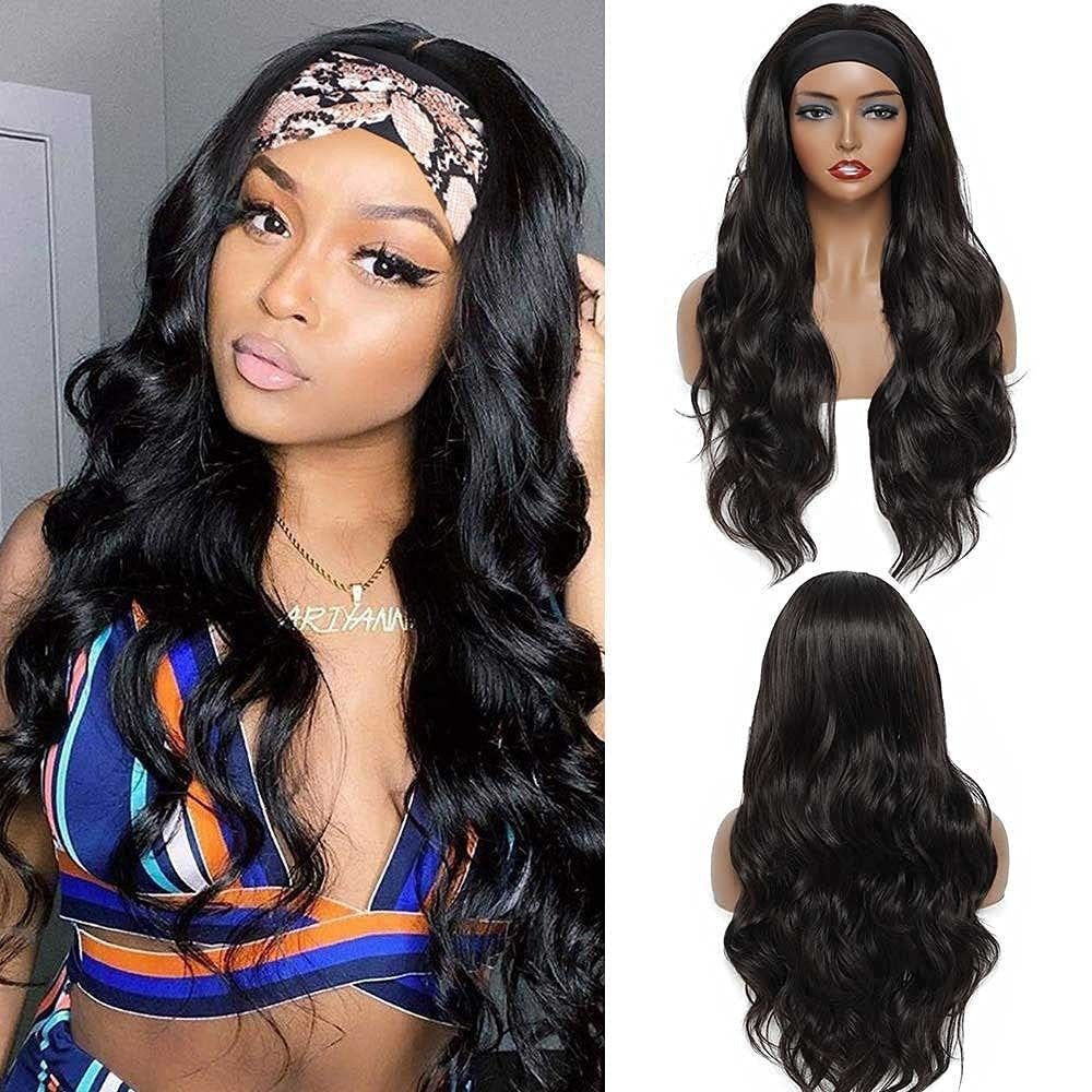 Body-wavy Multi-colored Rayon Headband Wig by Ricaloux