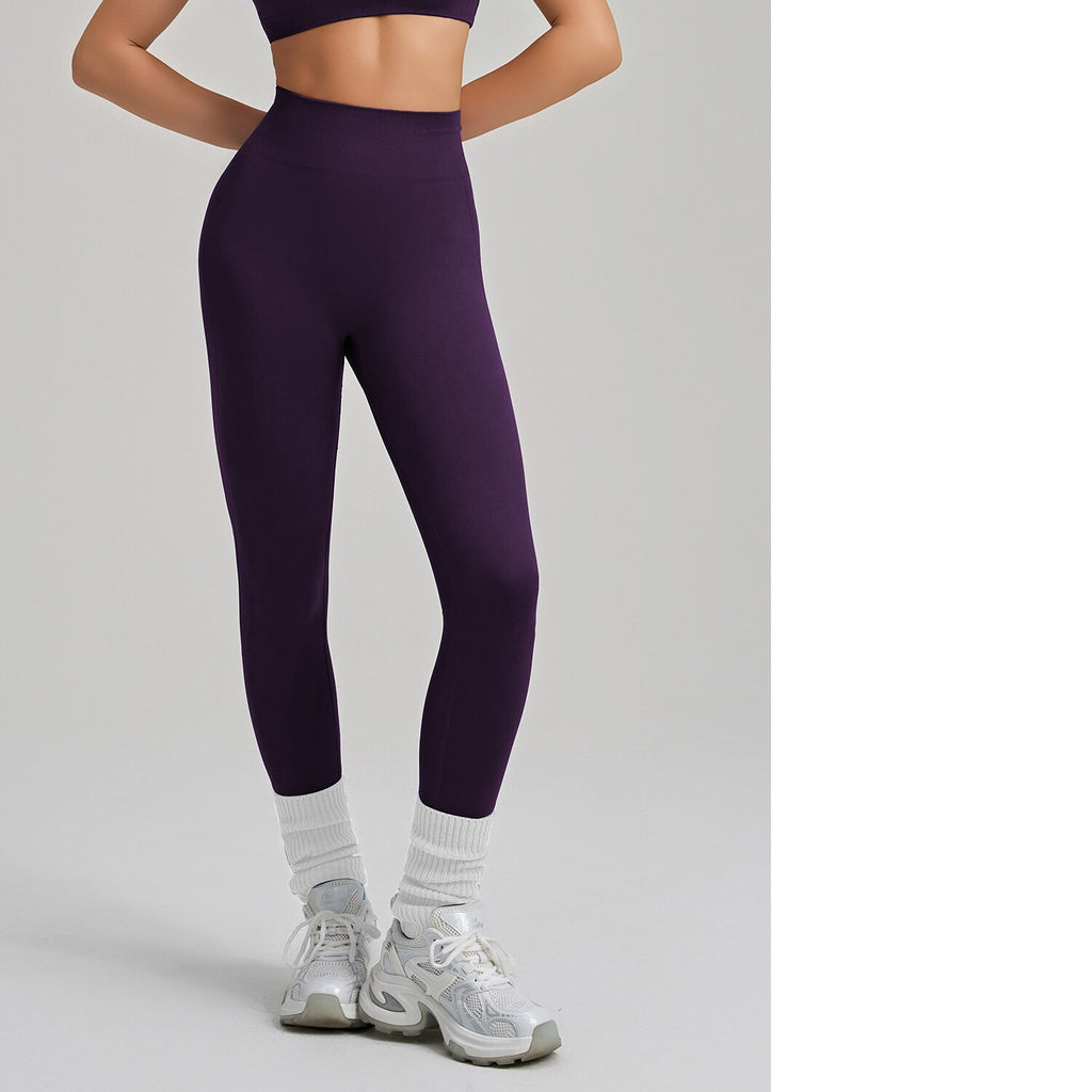 High-Elastic Seamless Knit Yoga Pants For Women, Peach Hip Lifting Workout Leggings For Training, Fitness & Running, Summer Style – Premium 4 | RICALOUX