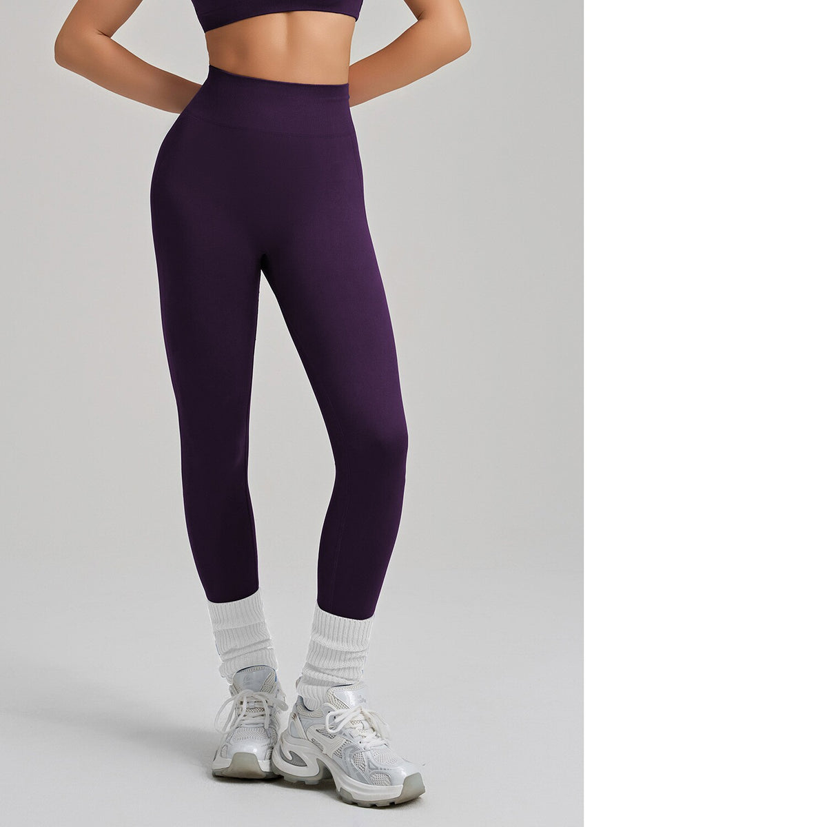 High-Elastic Seamless Knit Yoga Pants For Women, Peach Hip Lifting Workout Leggings For Training, Fitness & Running, Summer Style – Premium 4 | RICALOUX
