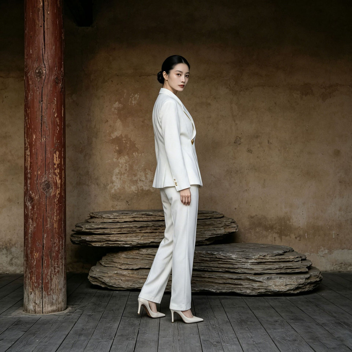 Korean-style Chic Blazer And Trousers Two-piece Set For Women by Ricaloux