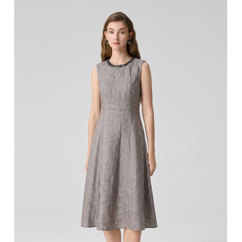 Elegant And Poised French-style Sleeveless Vest Dress by Ricaloux