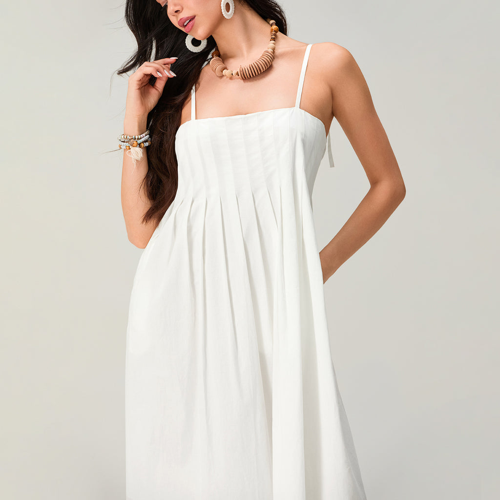 Patchwork Cotton Off-shoulder Strap Maxi Dress – Premium 0 | RICALOUX