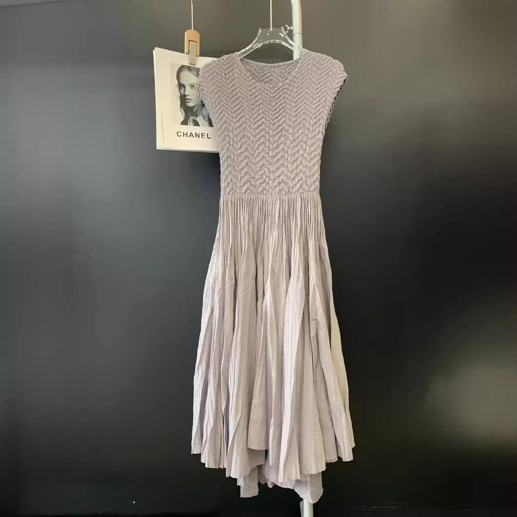 Solid-color Lace Elegant Plus-size Womens Dress by Ricaloux