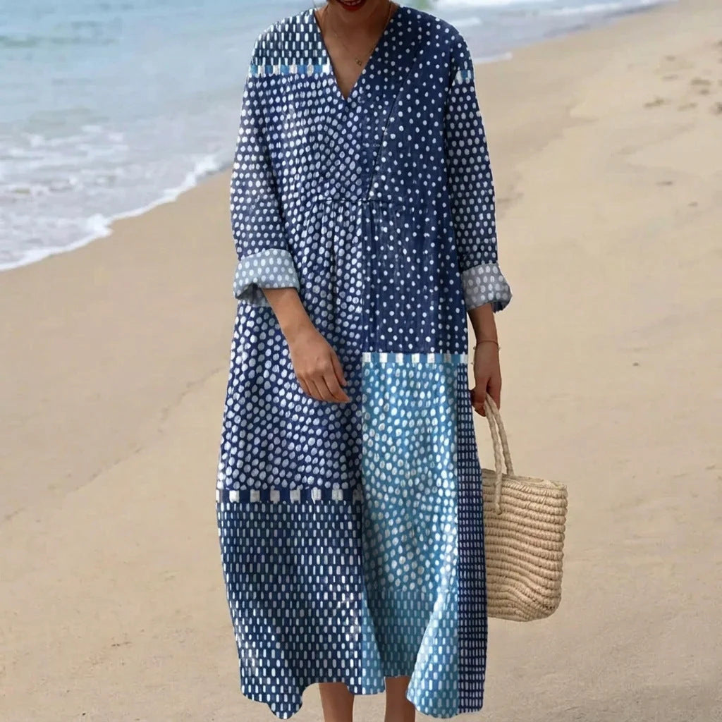 Retro-style Loose-fitting Beach Dress For Women by Ricaloux