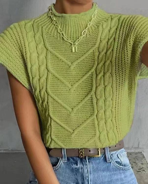 Twist-knit Turtleneck Casual Vest For Women – Premium 0 | RICALOUX