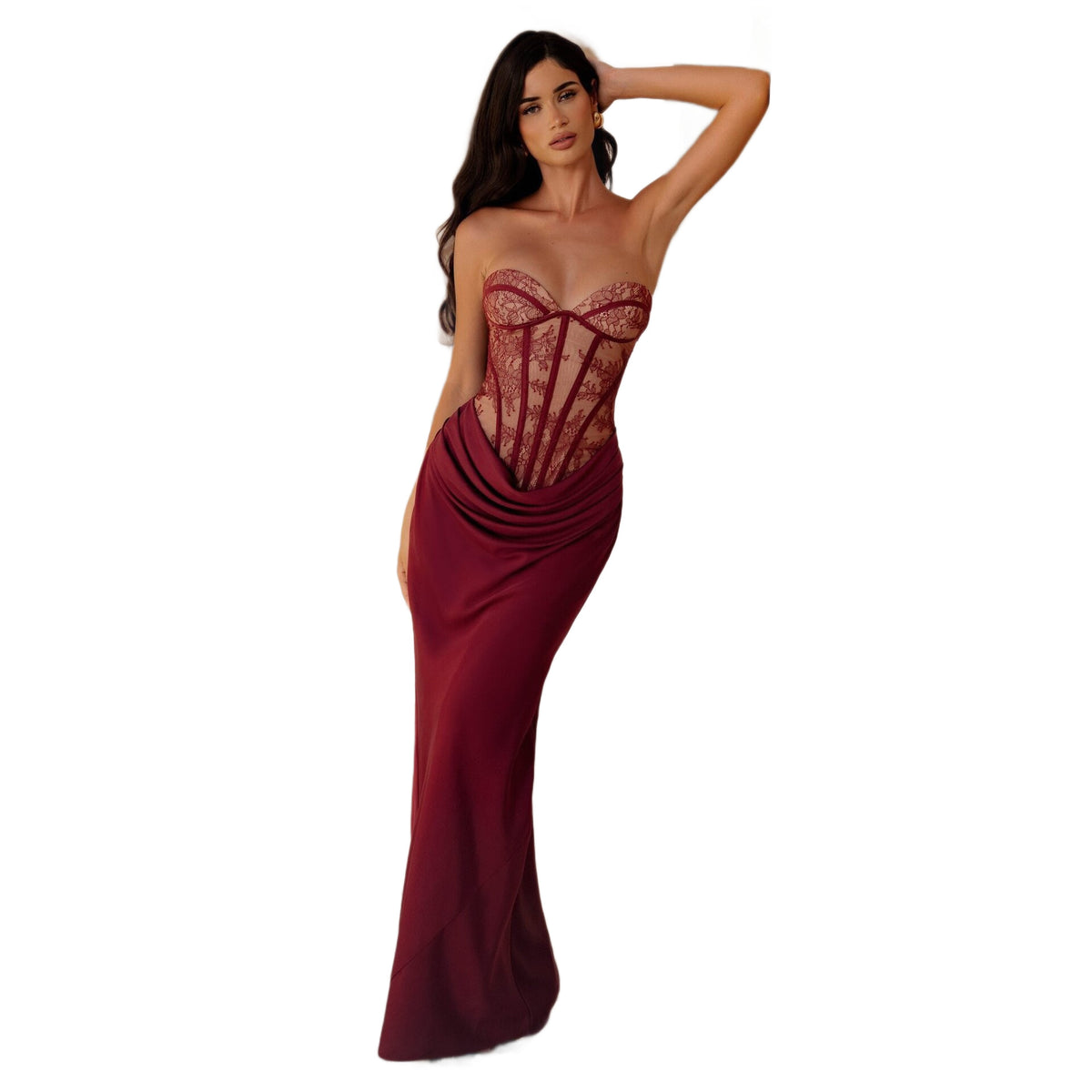 Lace Bodycon Slimming Evening Gown Dress – Premium 0 | RICALOUX