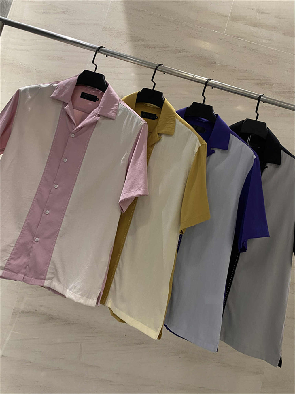 Loose Men's Lapel Shirt Short Sleeve by Ricaloux