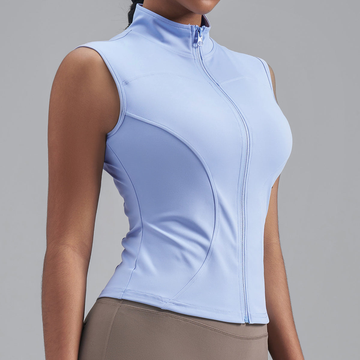 New Womens Stand-collar Sleeveless Jacket by Ricaloux