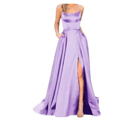 European And American Bridesmaid Dress, Long Style, Figure-flattering, Off-the-shoulder Design – Premium 0 | RICALOUX