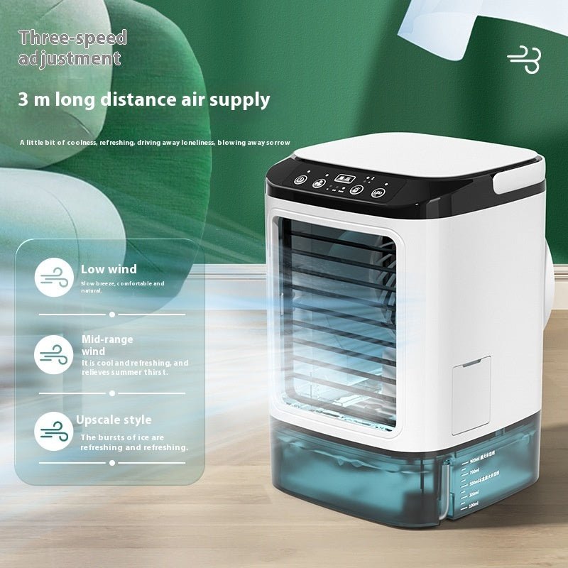 New Style Air Cooler Desktop Air Conditioner Fan Dual Spray Cooling Electric Fan Air Cooler USB Portable Refrigeration - RICALOUX