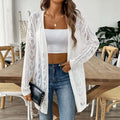Women Hollow Knit Cardigan, Cross-border European American Bestseller Open Front Air Conditioning Sweater, Casual Loose Beach Outerwear, 6 Colors Available by Ricaloux