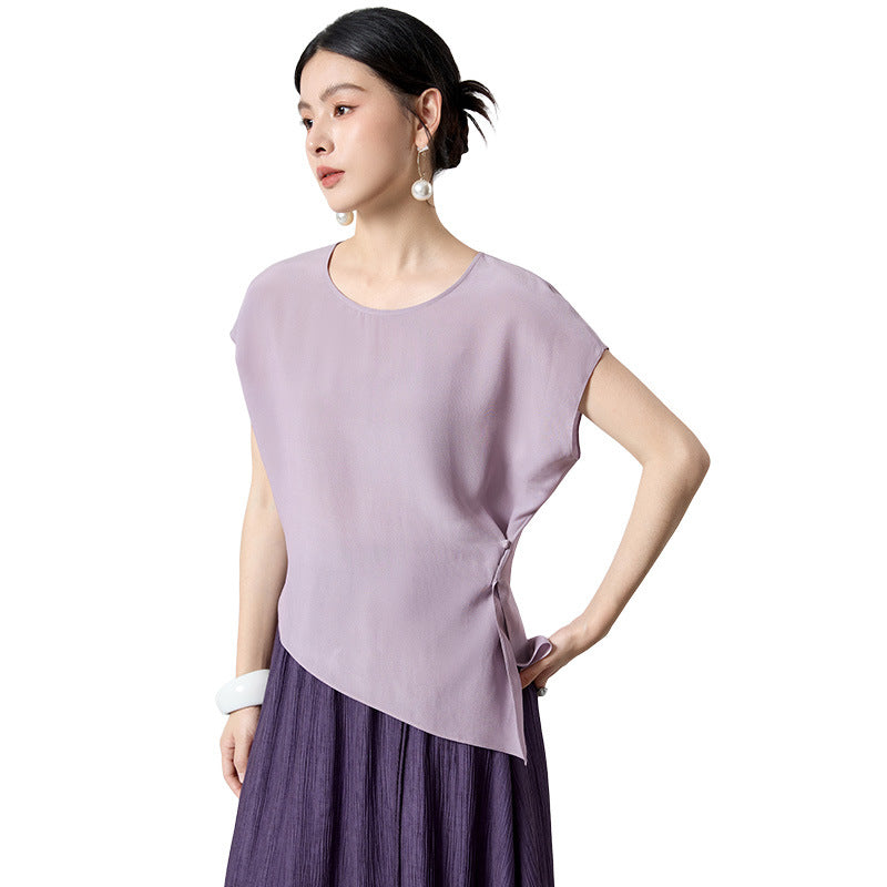 New Chinese-style Versatile Solid-color T-shirt Top – Premium 0 | RICALOUX
