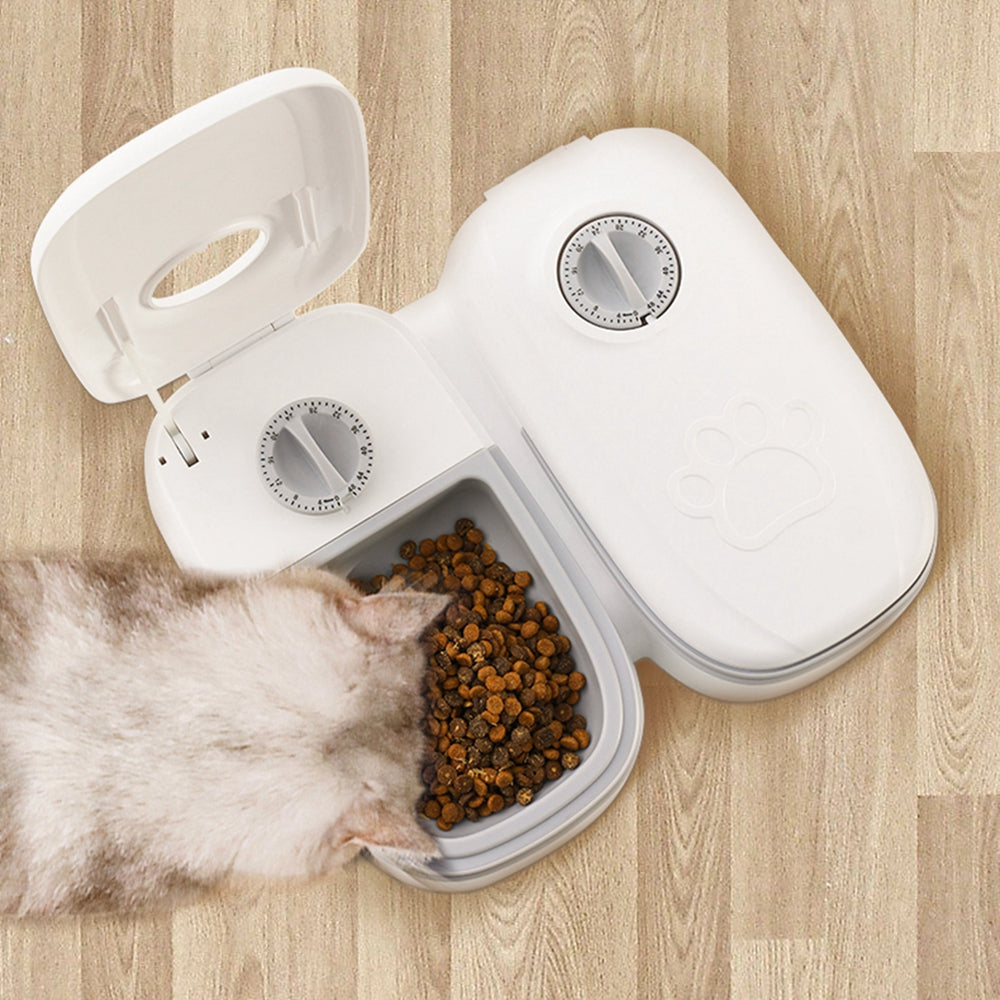 Automatic Pet Feeder Smart Food Dispenser For Cats Dogs Timer Stainless Steel Bowl Auto Dog Cat Pet Feeding Pets Supplies by Ricaloux