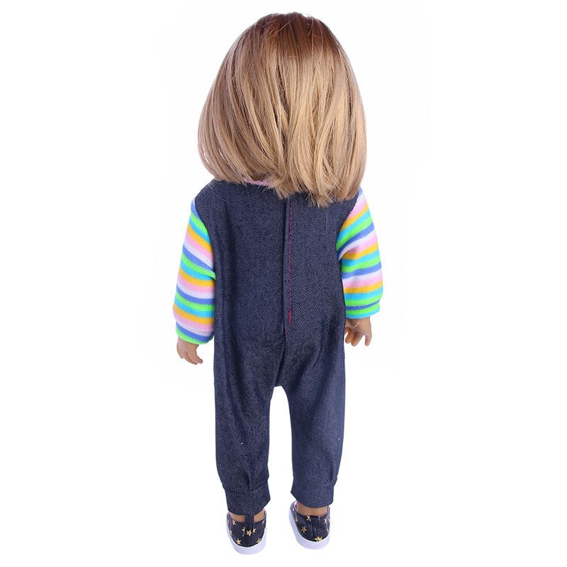 18 Inch American Girl Doll Clothes Suspender Pants Suit - RICALOUX
