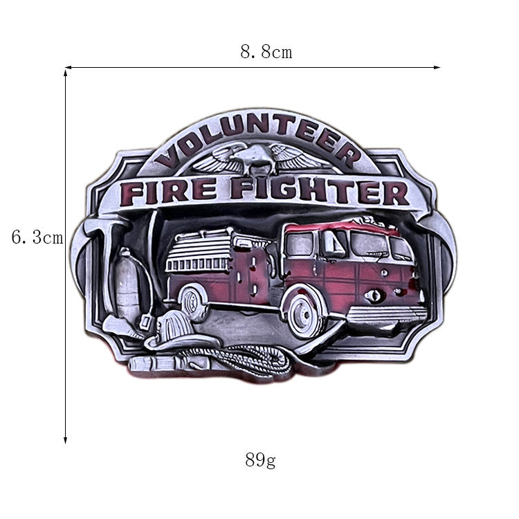 Zinc Alloy Fire Truck Aerial Ladder Belt Buckle – Premium 0 | RICALOUX