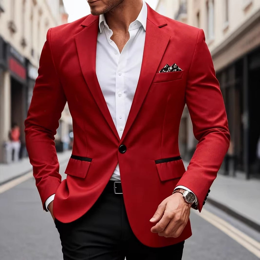 European-size Youth Business-Casual Color-Block Suit – Premium 0 | RICALOUX
