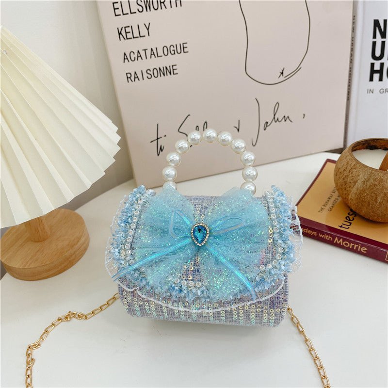 Childrens Bag Summer Fashion Crossbody Bag, Girls Pearl-handled Tote - RICALOUX