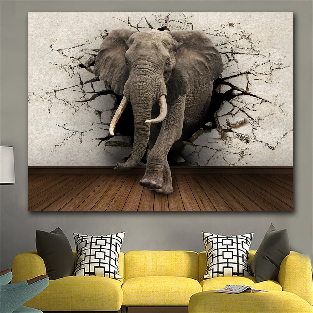 Creative Home Decor Elephant Canvas Painting - RICALOUX