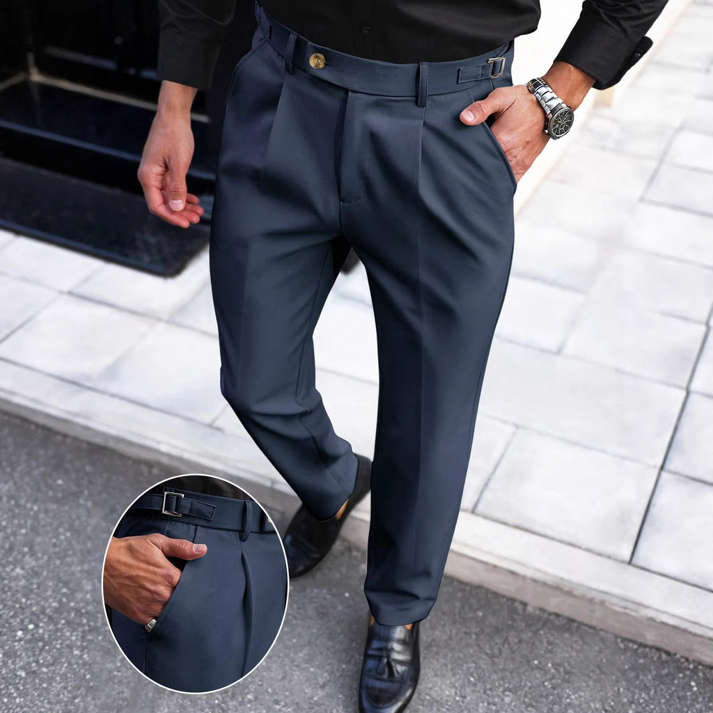 Mens American-style Straight-leg Business-casual Trousers by Ricaloux