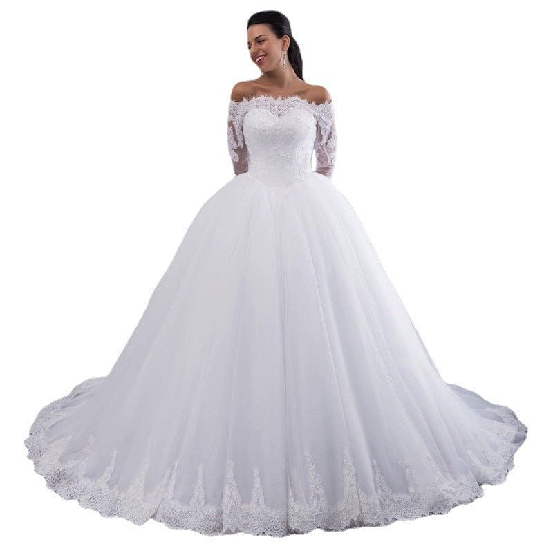 Wedding Bridal Wedding Lace Large Tail - RICALOUX