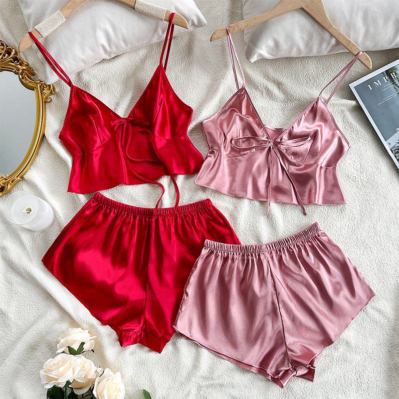 Fashionable And Sexy Backless Strap Dress And Shorts Twopiece Set – Premium 0 | RICALOUX