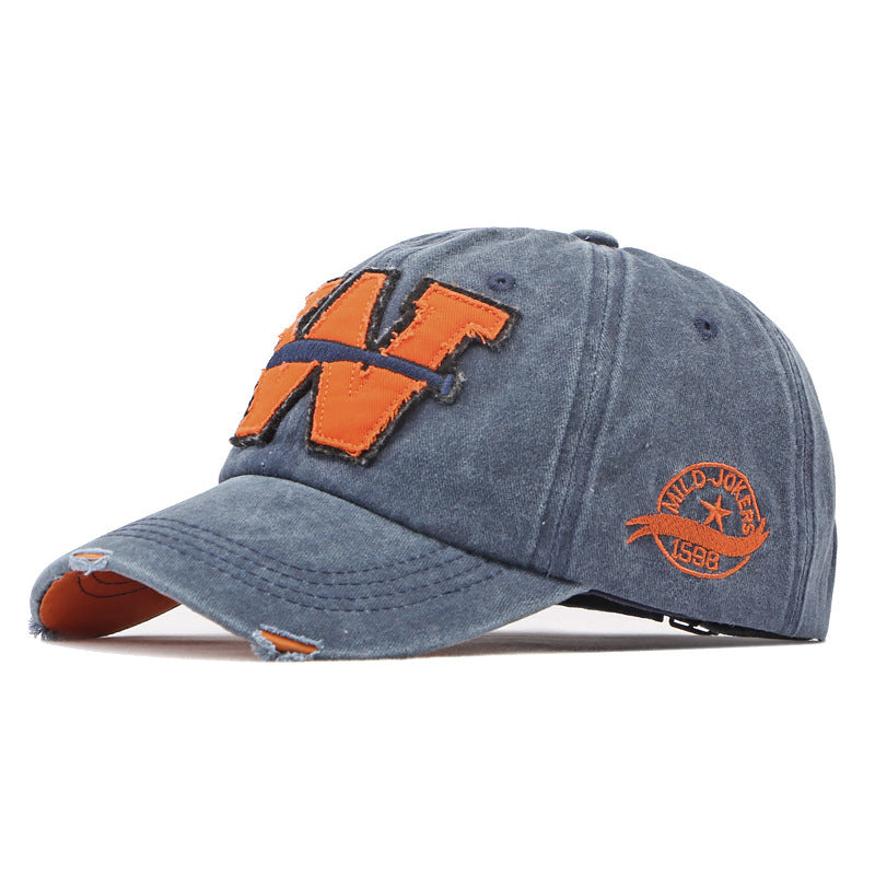 Men's And Women's Universal Large W-letter Embroidered Distressed Baseball Cap With Retro Beveling Design, Trendy Street Style, Versatile For All Occasions. – Premium 4 | RICALOUX