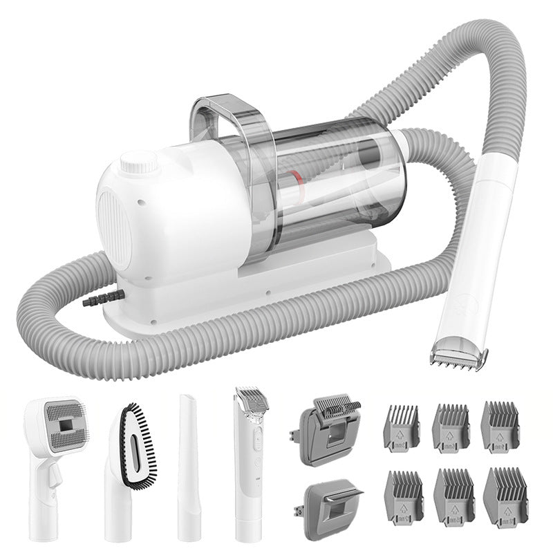 Pet Suction And Scissors All-in-one Machine Dust Collection Suit Multi-function Hair Care Device by Ricaloux