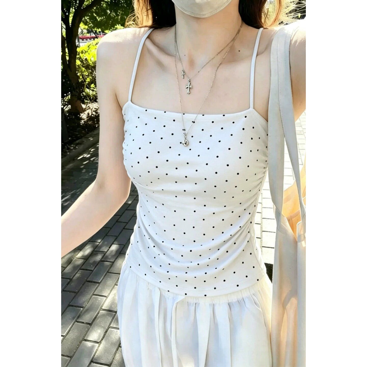 Polka-dot Camisole Womens Top – Premium 0 | RICALOUX