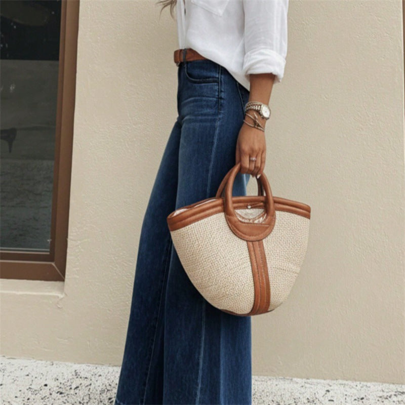 New American-style Loose-fitting High-waisted Figure-flattering Flared Wide-leg Denim Pants That Drag On The Floor by Ricaloux