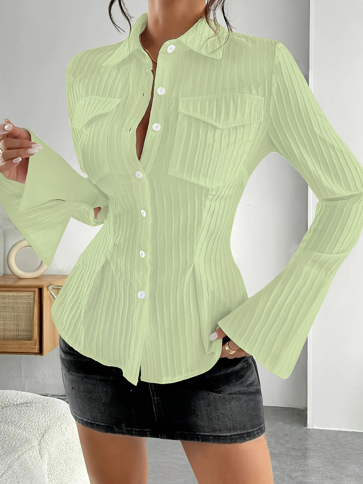 Fashionable French-style Pocket Shirt – Premium 0 | RICALOUX
