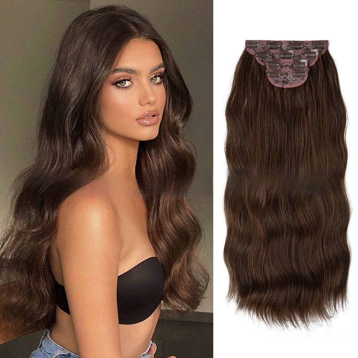High-temperature Fiber Wig Women's Wig Set Four-piece Set – Premium 0 | RICALOUX