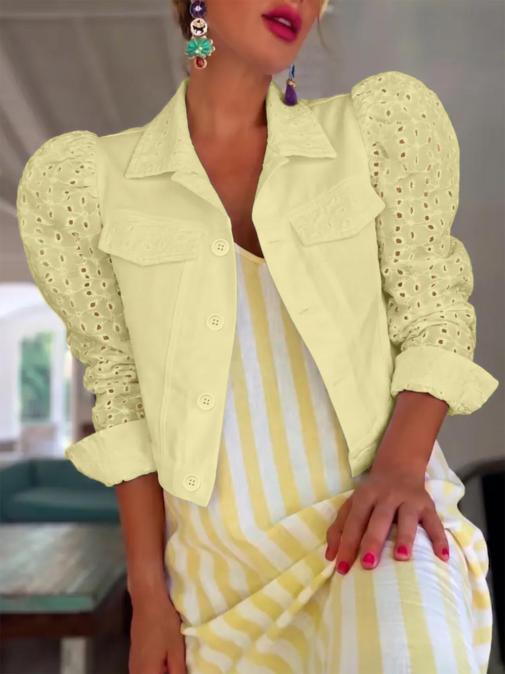 Elegant Socialite-style Womens Top by Ricaloux