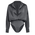 Womens Casual Long-sleeve Cardigan-button-up Shirt Top by Ricaloux