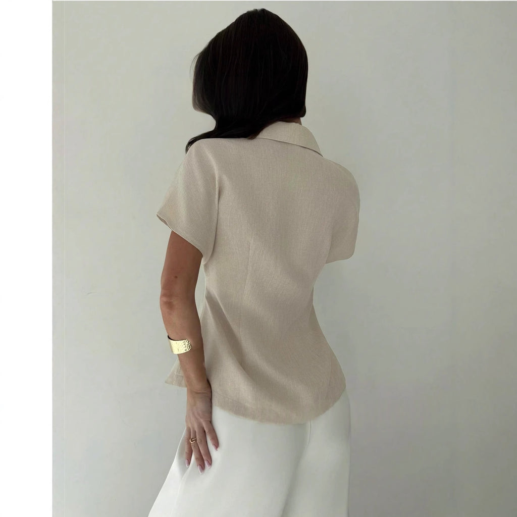 Cross-border Best-selling Women's Solid-color Tops by Ricaloux
