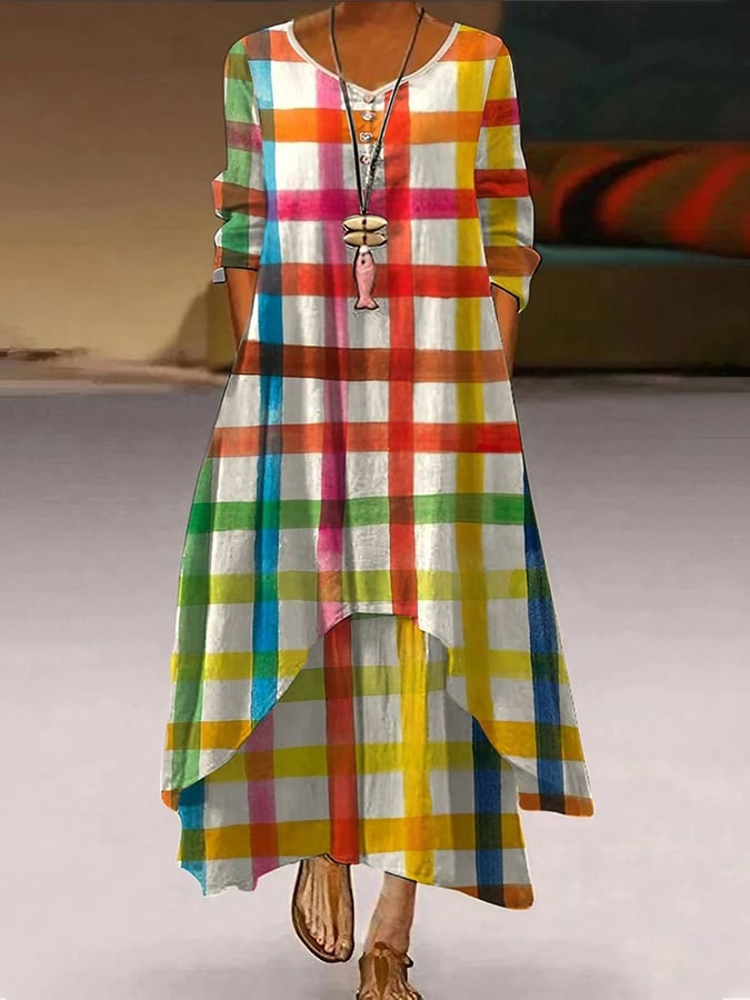 Womens Long Dress Asymmetrical Design – Premium 0 | RICALOUX
