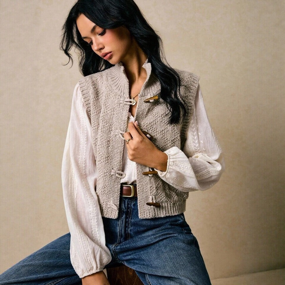 Womens Fashionable And Versatile Knitted Cardigan Coat by Ricaloux