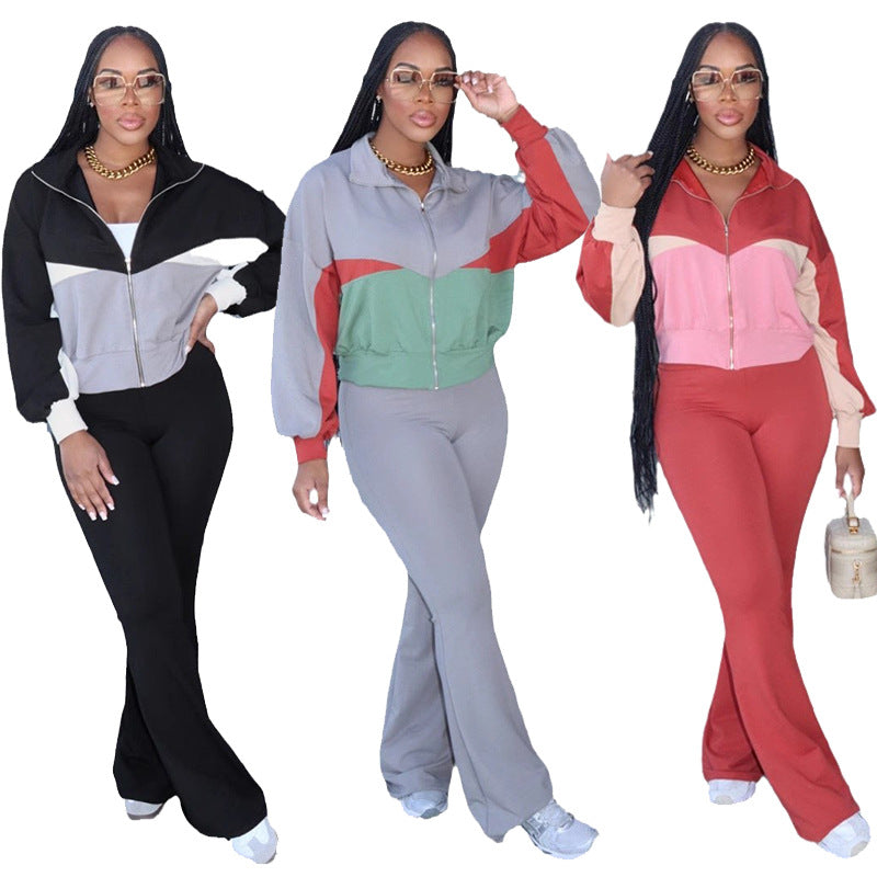 Womens Long-Sleeve Zip-Up Two-Piece Jacket by Ricaloux