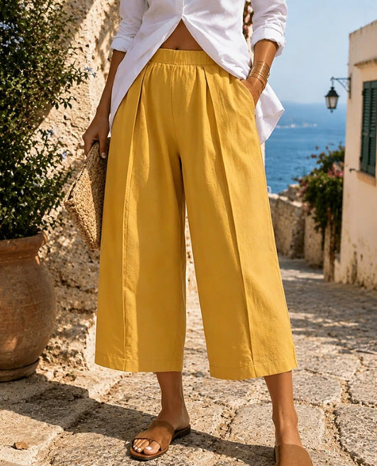 Solid-color Fashionable Loose-fitting Casual Wide-leg Pants – Premium 0 | RICALOUX