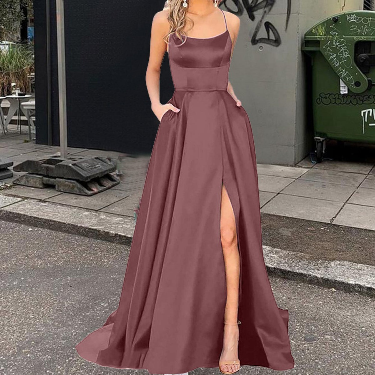 European And American Bridesmaid Dress, Long Style, Figure-flattering, Off-the-shoulder Design – Premium 0 | RICALOUX