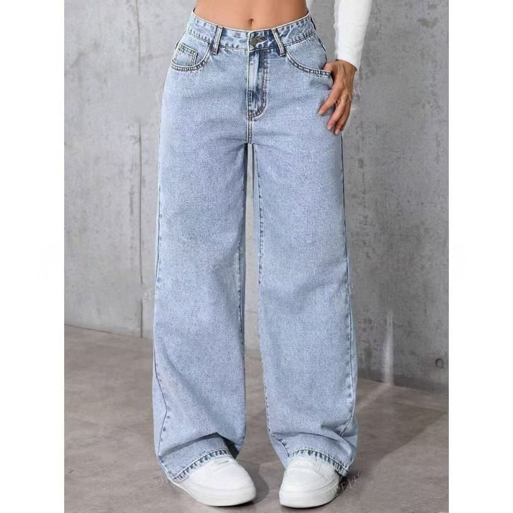 Spring And Autumn Casual Versatile Jeans by Ricaloux