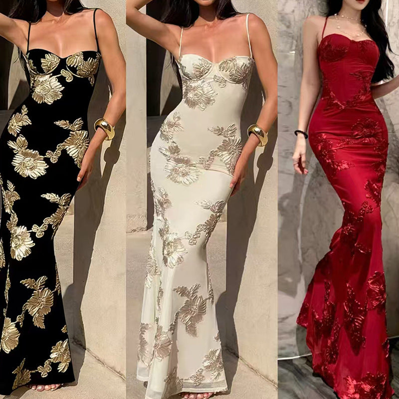 Strapless Backless Dress Long Sheath Skirt by Ricaloux