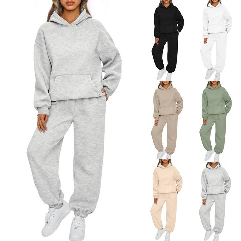 Women's Two-piece Casual Hoodie Sportswear Trousers Suit - RICALOUX