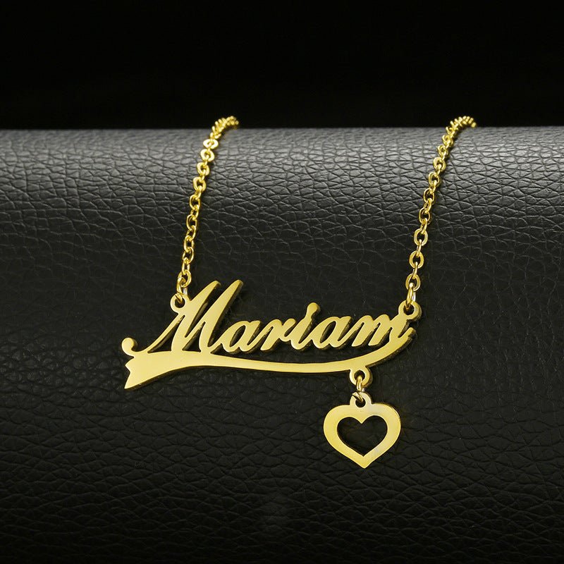 Stainless Steel Customized Various Sign Name Necklace Custom Butterfly Heart Nameplate For Women Girls Christmas Gift - RICALOUX