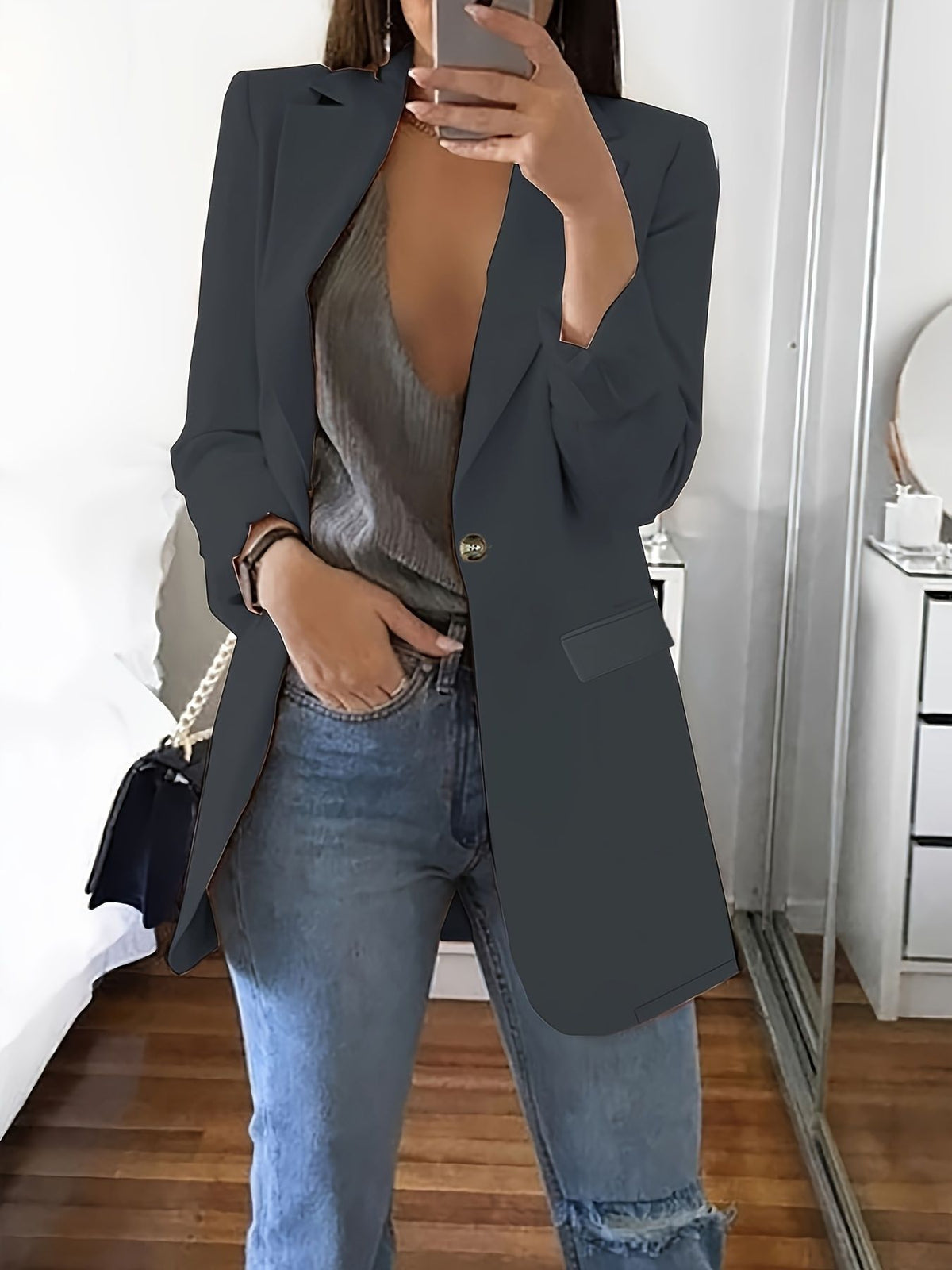 New Stylish Casual Slim-fit Lapel Blazer For Women – Premium 0 | RICALOUX