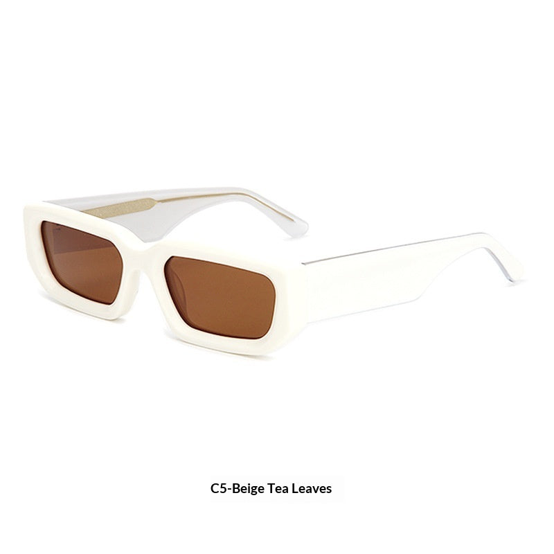New Trendy European And American-style Sunglasses With A Square Frame And Wide Temple Arms by Ricaloux